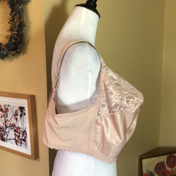 GLAMORIZE Size 56DD Bra Front Hook Comfort Style# 27-4444-9 Beige Lace NEW - Picture 4 of 16